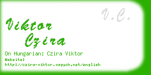 viktor czira business card